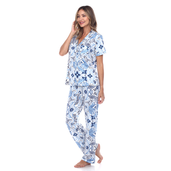 Short Sleeve & Pants Tropical Pajama Set - Picture 3 of 4